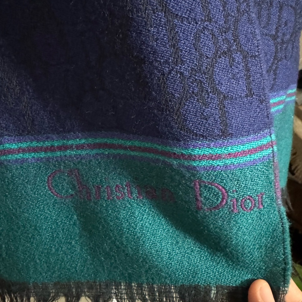 Christian Dior Blue and Teal Scarf - Picture 2 of 4